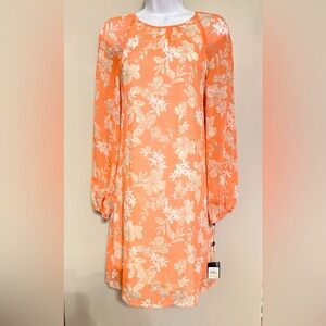 Tommy Hilfiger peach floral dress, size 2